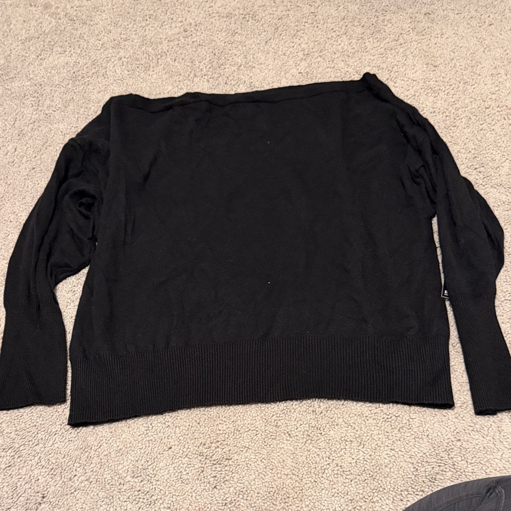 NWT eloquii boatneck slouch shoulder sweater black 14/16